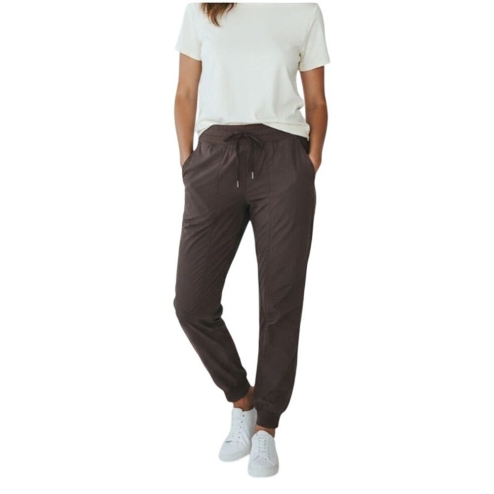 LULULEMON Dance Studio Mid-Rise Jogger Full Length Sz 10 Brown Athletic Everyday
